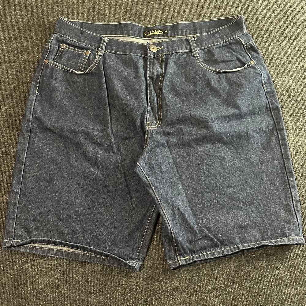 Chams Denim Jean Shorts Men's Size 44 Blue Relaxed‎ Fit Casual 5 Pocket Y2K